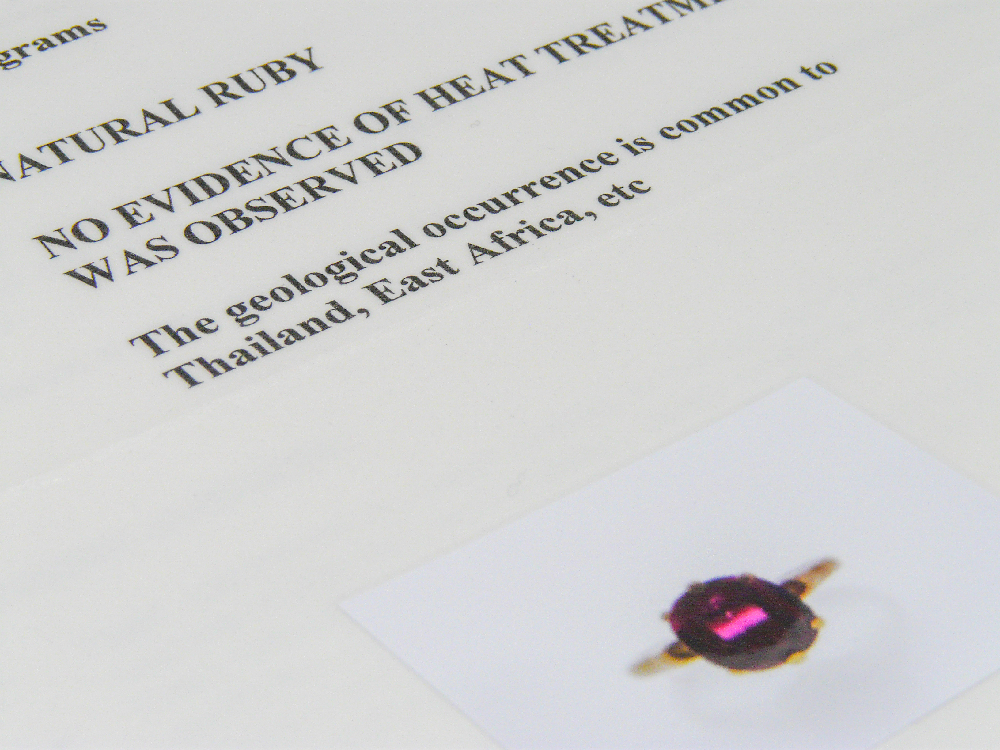 SOLD  - A pre-owned unheated ruby ring